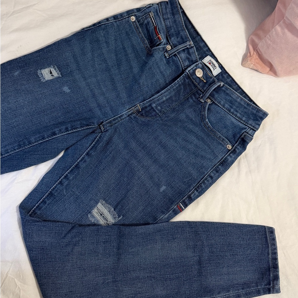 Tommy Hilfiger Blue Distressed Women Jeans